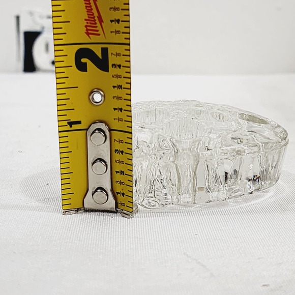 Vintage Handblown Clear Glass Flower Frog Footed Floral Arrangements - Picture 14 of 14